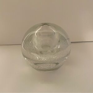 Glass Sphere Bullicante Oil Lamp Candle, Paperweight, Bud Vase.  Handmade Poland